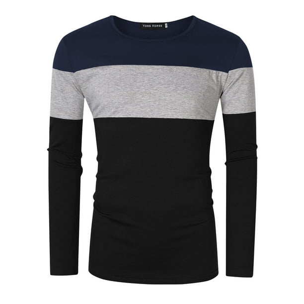 Generic Mens Slim Long Sleeve Crew-Neck Pullover Sweater 